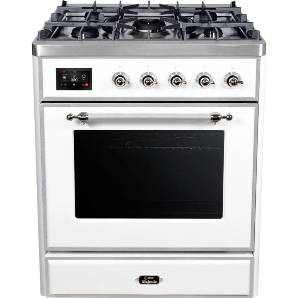 ILVE 30” 5 Sealed Burners Majestic II Series Freestanding Dual Fuel Natural Gas Range with Trim - Image 42