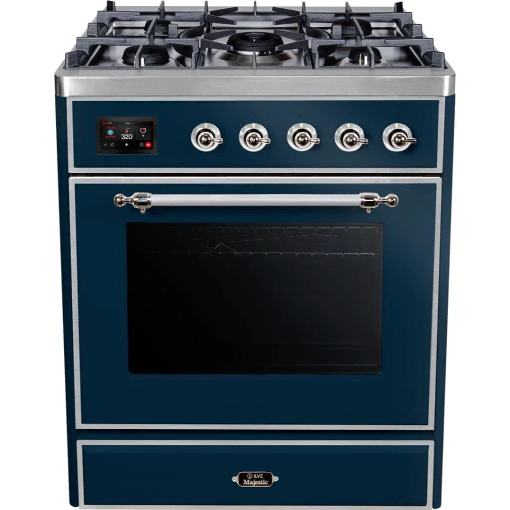 ILVE 30” 5 Sealed Burners Majestic II Series Freestanding Dual Fuel Natural Gas Range with Trim - Image 43