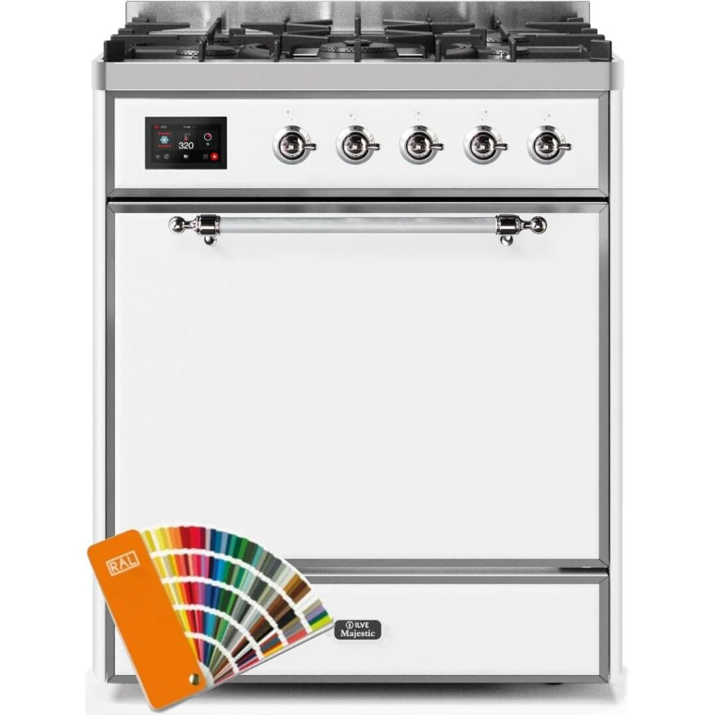 ILVE 30” 5 Sealed Burners Majestic II Series Freestanding Dual Fuel Natural Gas Range with Trim - Image 62