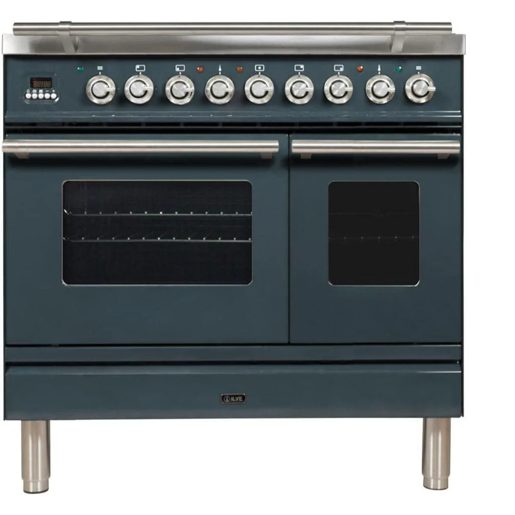 ILVE 36” 5-Burners Professional Plus Series Freestanding Dual Fuel Range with Trim - Image 2