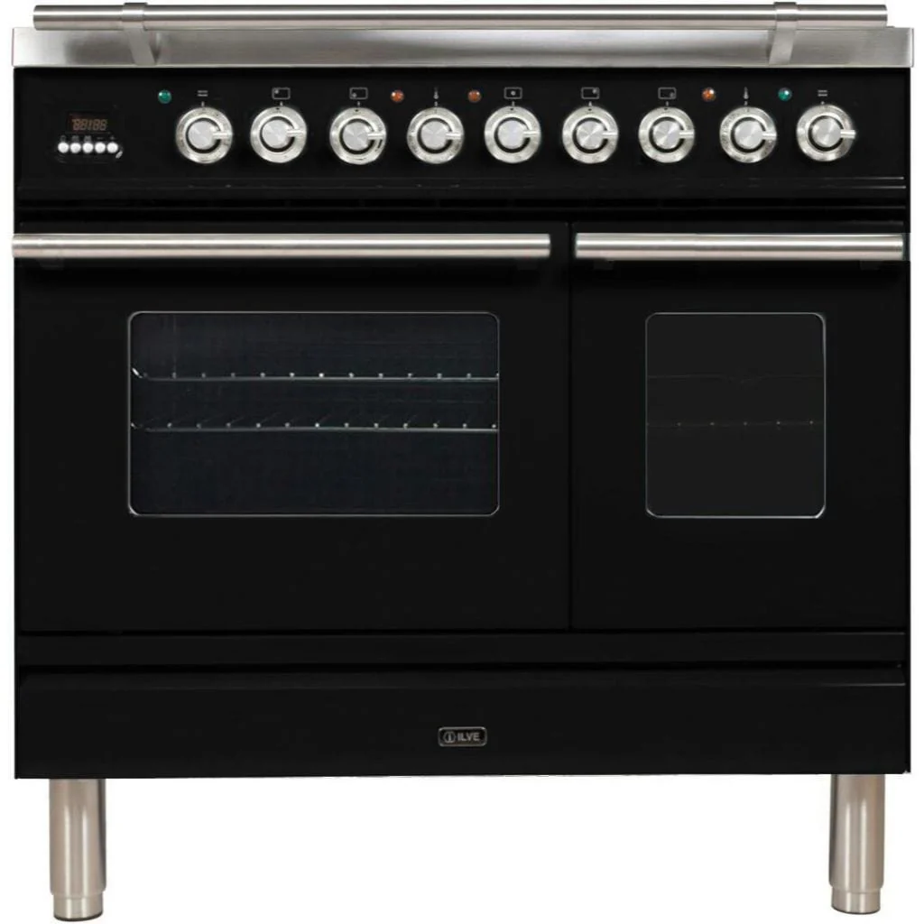 ILVE 36” 5-Burners Professional Plus Series Freestanding Dual Fuel Range with Trim - Image 5
