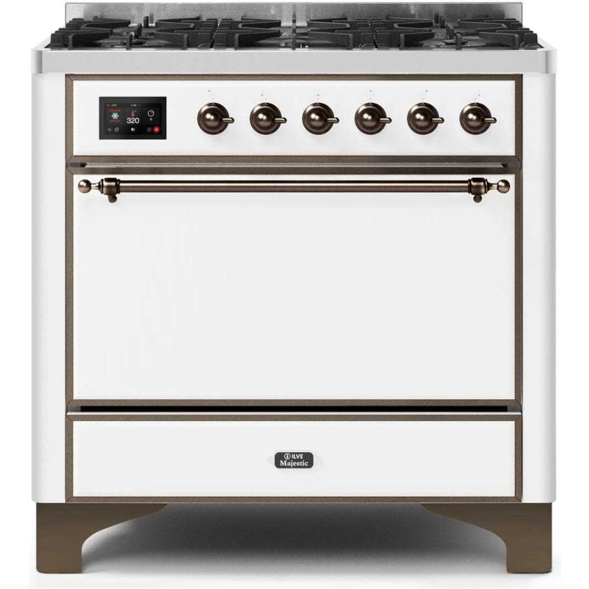 ILVE 36" 6 Sealed Burners Majestic II Series Freestanding Dual Fuel Single Oven Liquid Propane Range - Image 52