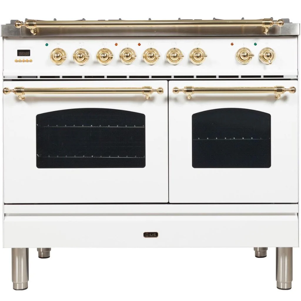 ILVE 40” 5-Burners Nostalgie Series Freestanding Dual Fuel Range with Trim - Image 2