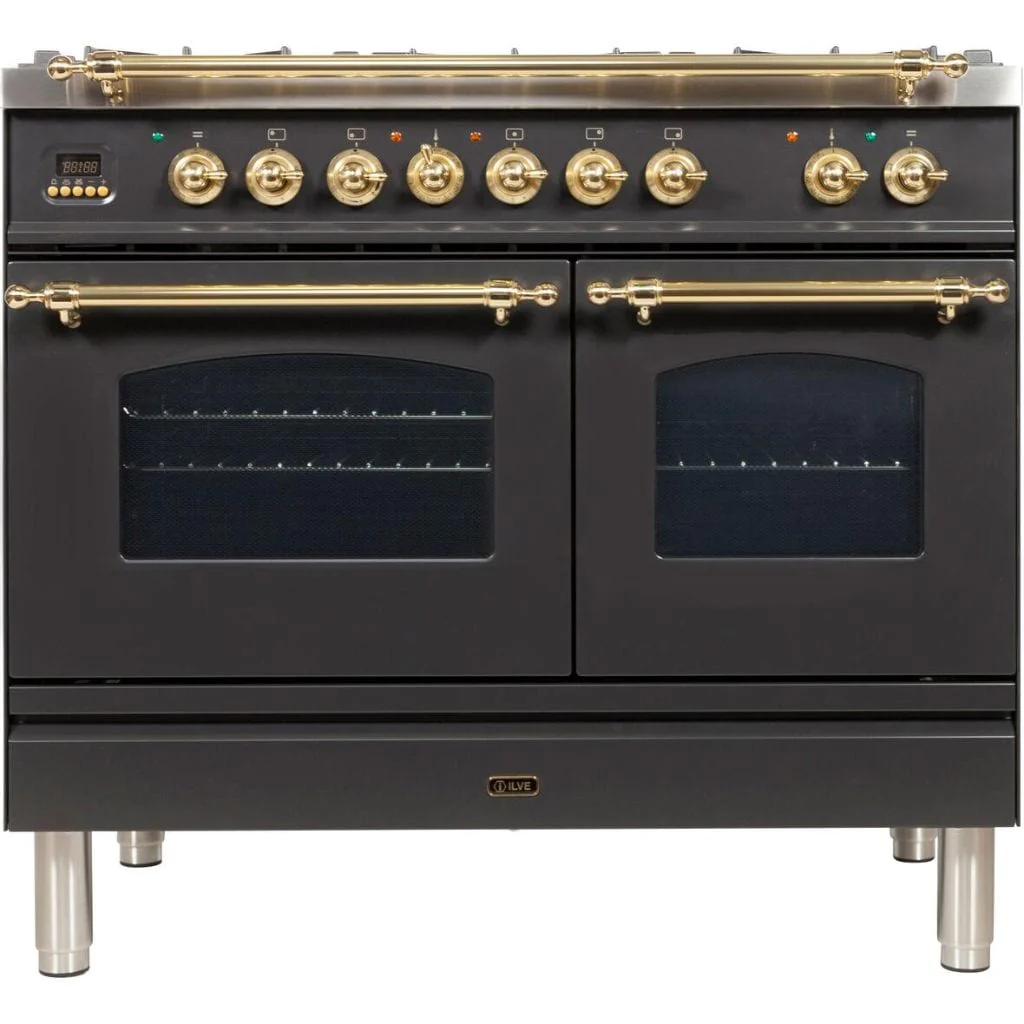 ILVE 40” 5-Burners Nostalgie Series Freestanding Dual Fuel Range with Trim - Image 4