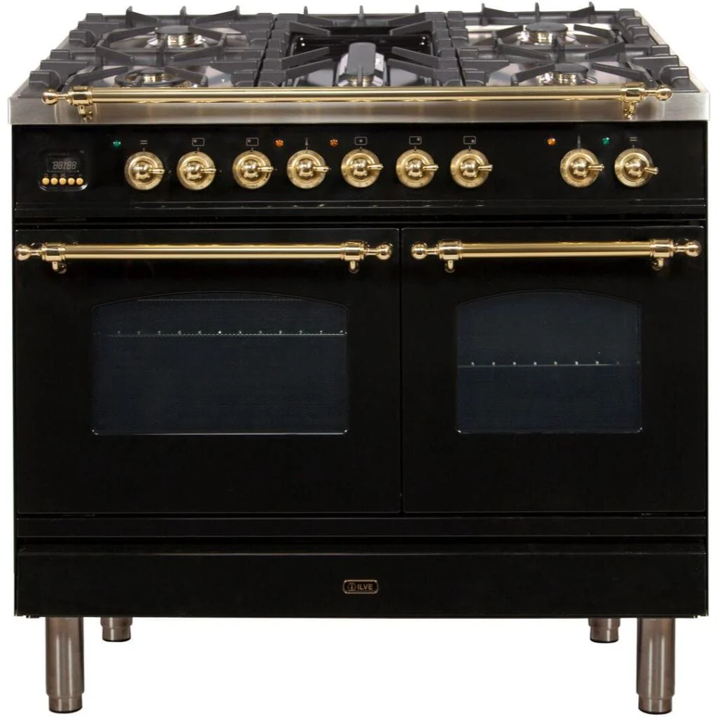 ILVE 40” 5-Burners Nostalgie Series Freestanding Dual Fuel Range with Trim - Image 5
