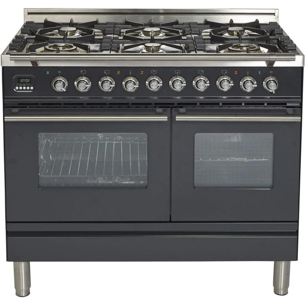 ILVE 40” 6-Burners Professional Plus Series Freestanding Dual Fuel Range with Trim - Image 4