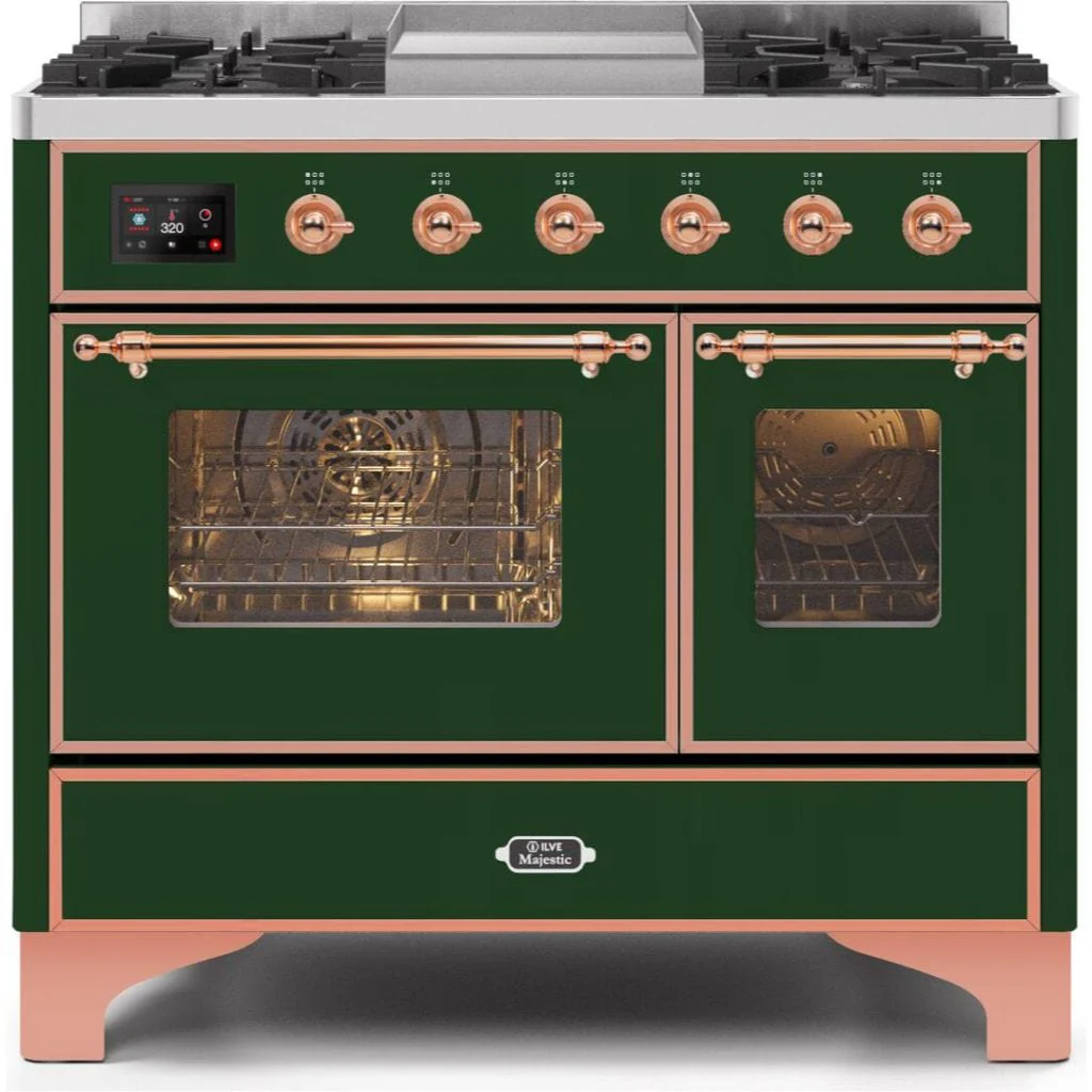 ILVE 40” 6 Sealed Burners Majestic II Series Freestanding Dual Fuel Liquid Propane Range with Trim - Image 31