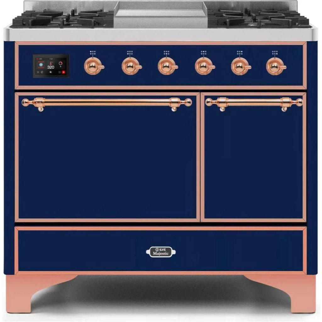 ILVE 40” 6 Sealed Burners Majestic II Series Freestanding Dual Fuel Liquid Propane Range with Trim - Image 35