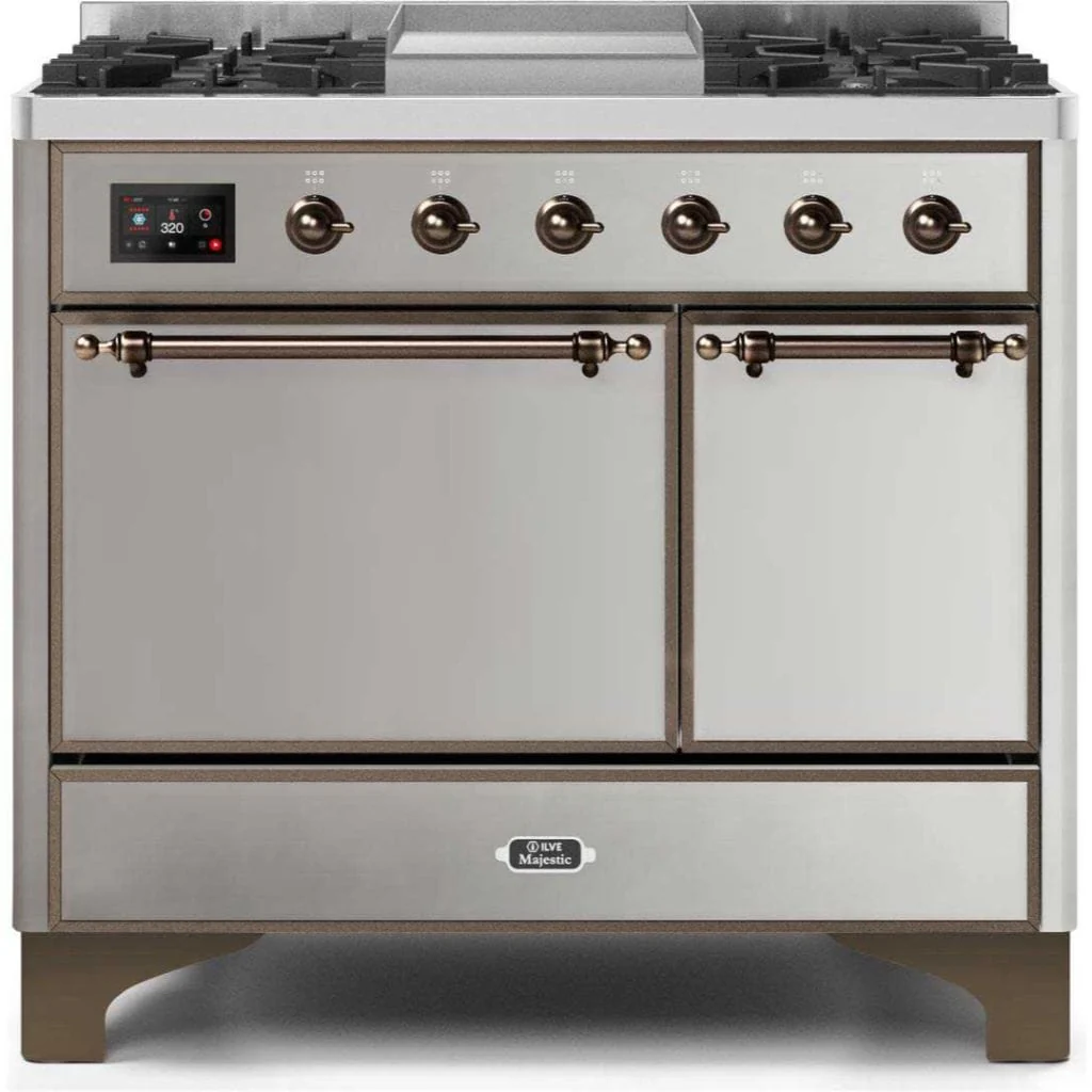 ILVE 40” 6 Sealed Burners Majestic II Series Freestanding Dual Fuel Liquid Propane Range with Trim - Image 74