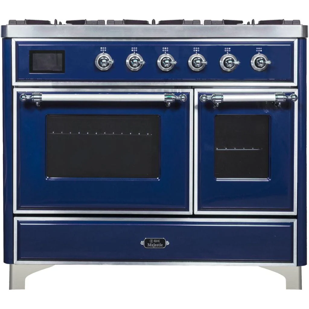 ILVE 40” 6 Sealed Burners Majestic II Series Freestanding Dual Fuel Natural Gas Range with Trim - Image 43