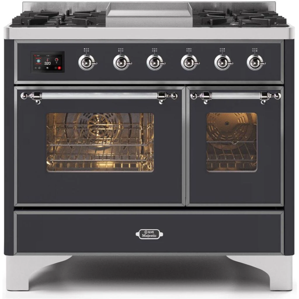 ILVE 40” 6 Sealed Burners Majestic II Series Freestanding Dual Fuel Natural Gas Range with Trim - Image 48