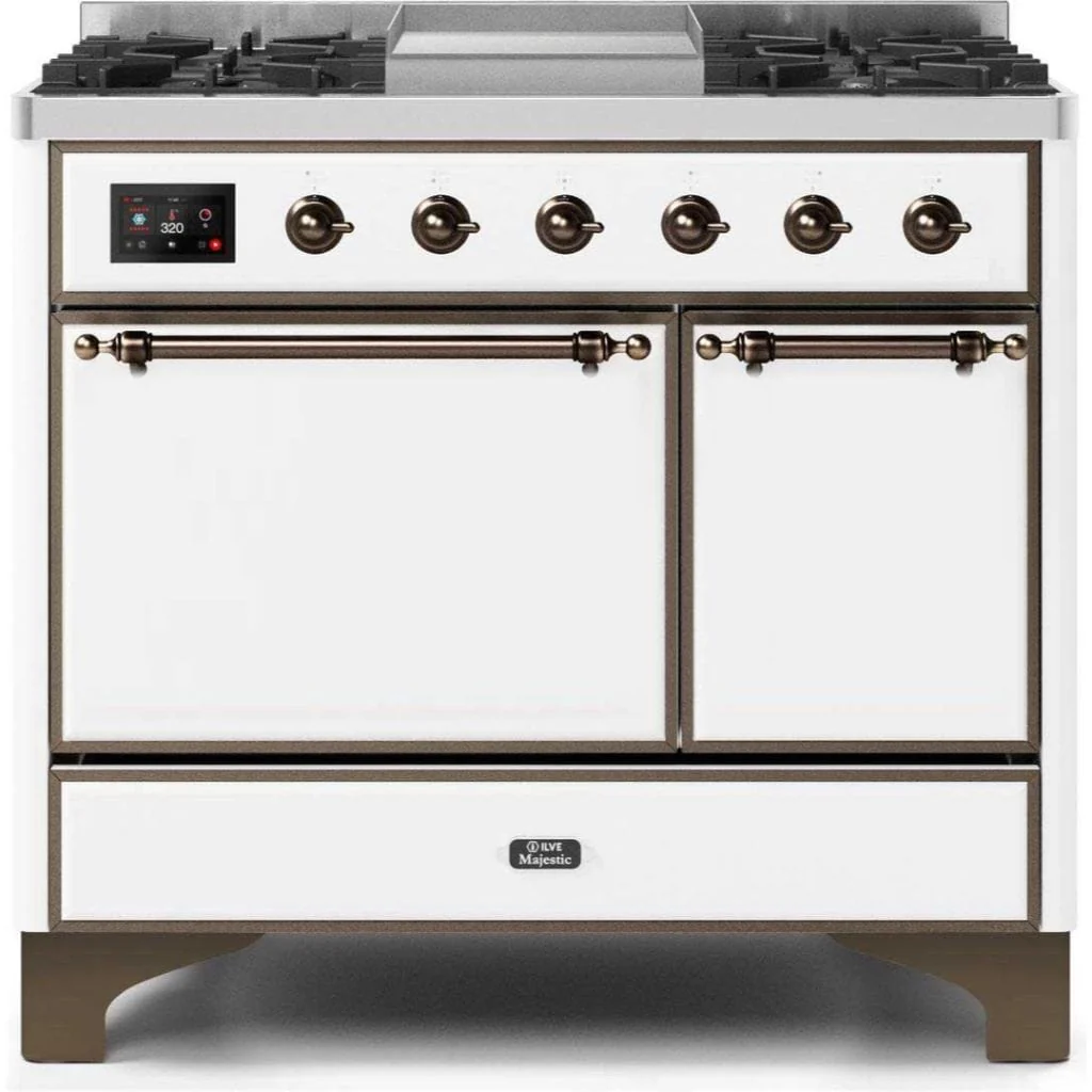 ILVE 40” 6 Sealed Burners Majestic II Series Freestanding Dual Fuel Natural Gas Range with Trim - Image 73