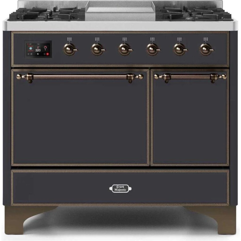 ILVE 40” 6 Sealed Burners Majestic II Series Freestanding Dual Fuel Natural Gas Range with Trim - Image 75