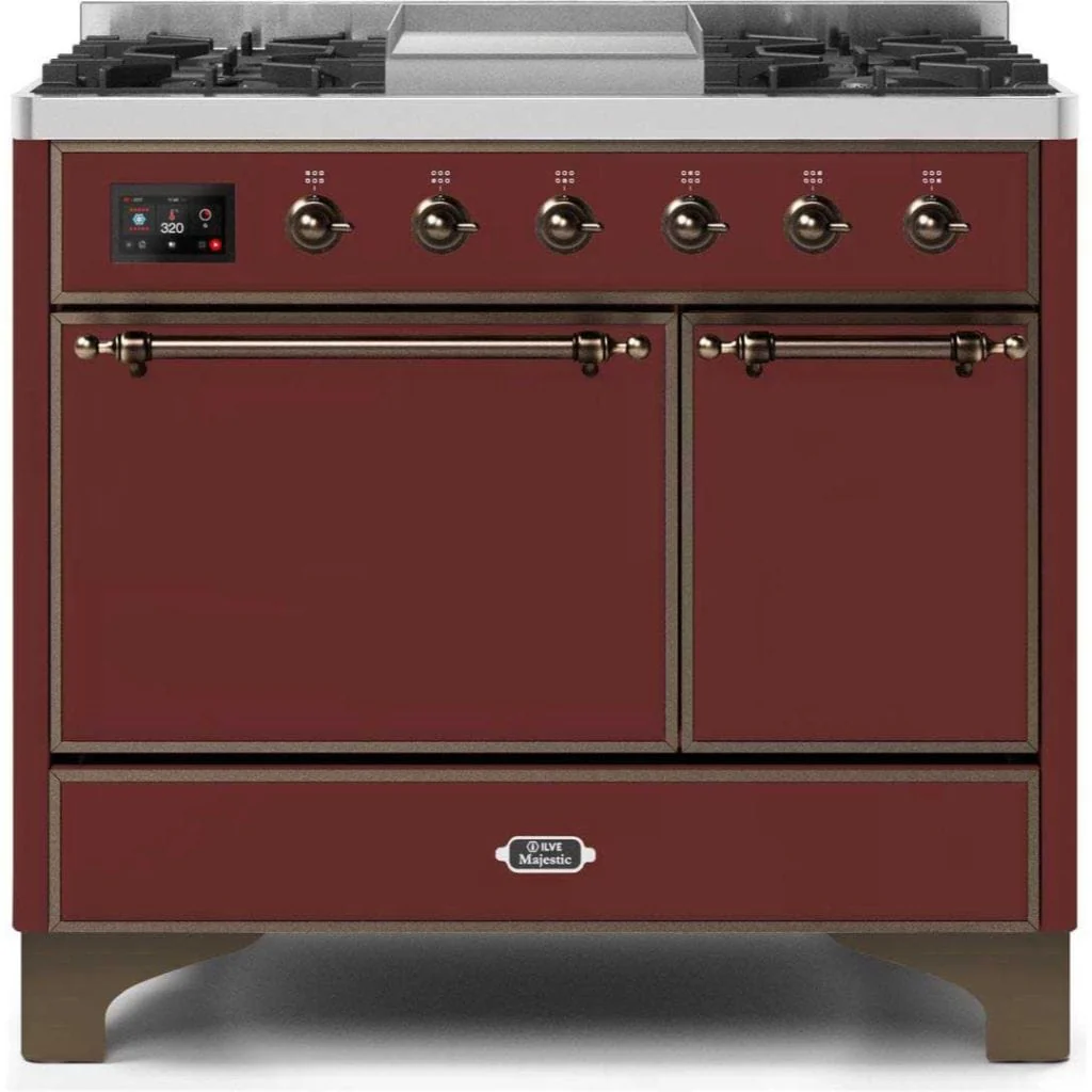 ILVE 40” 6 Sealed Burners Majestic II Series Freestanding Dual Fuel Natural Gas Range with Trim - Image 77