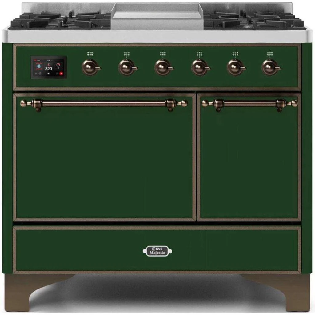 ILVE 40” 6 Sealed Burners Majestic II Series Freestanding Dual Fuel Natural Gas Range with Trim - Image 78