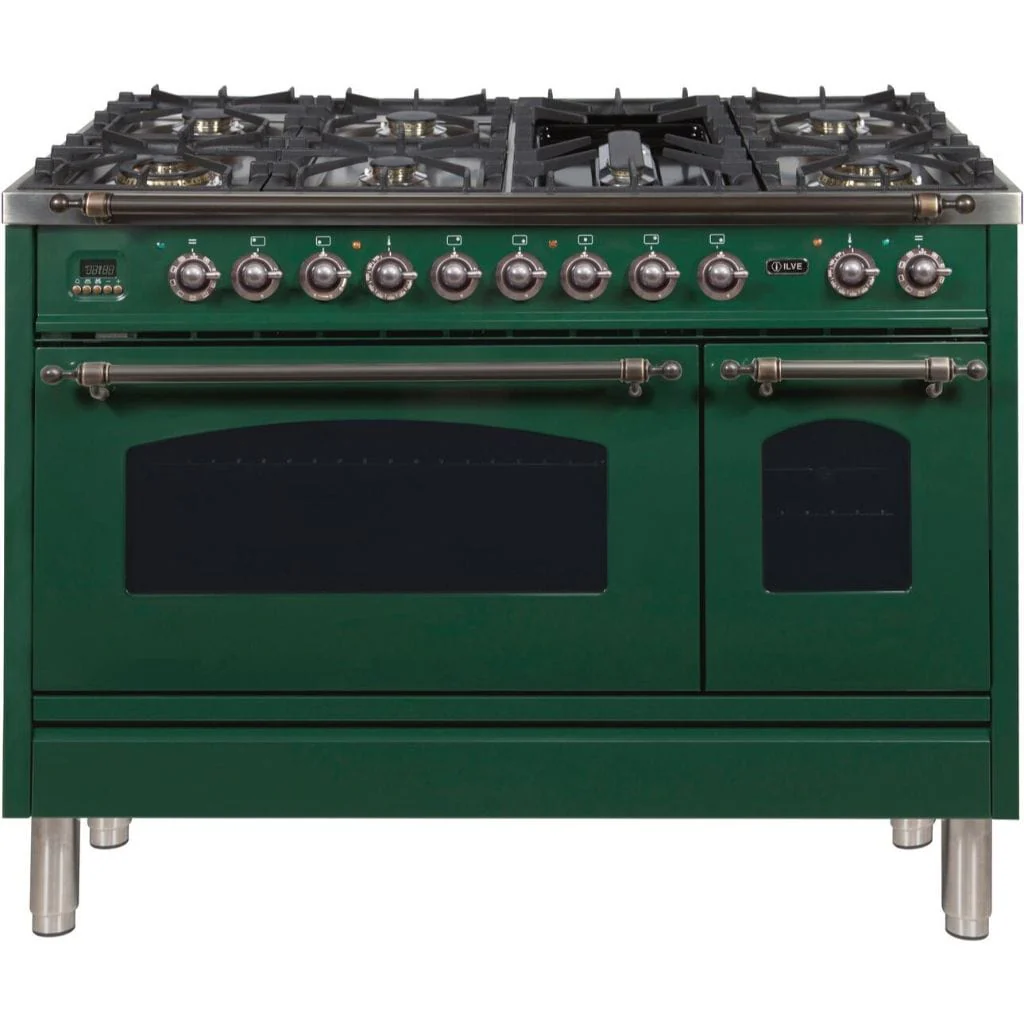 ILVE 48” 7-Burners Nostalgie Series Freestanding Dual Fuel Range with Trim - Image 29