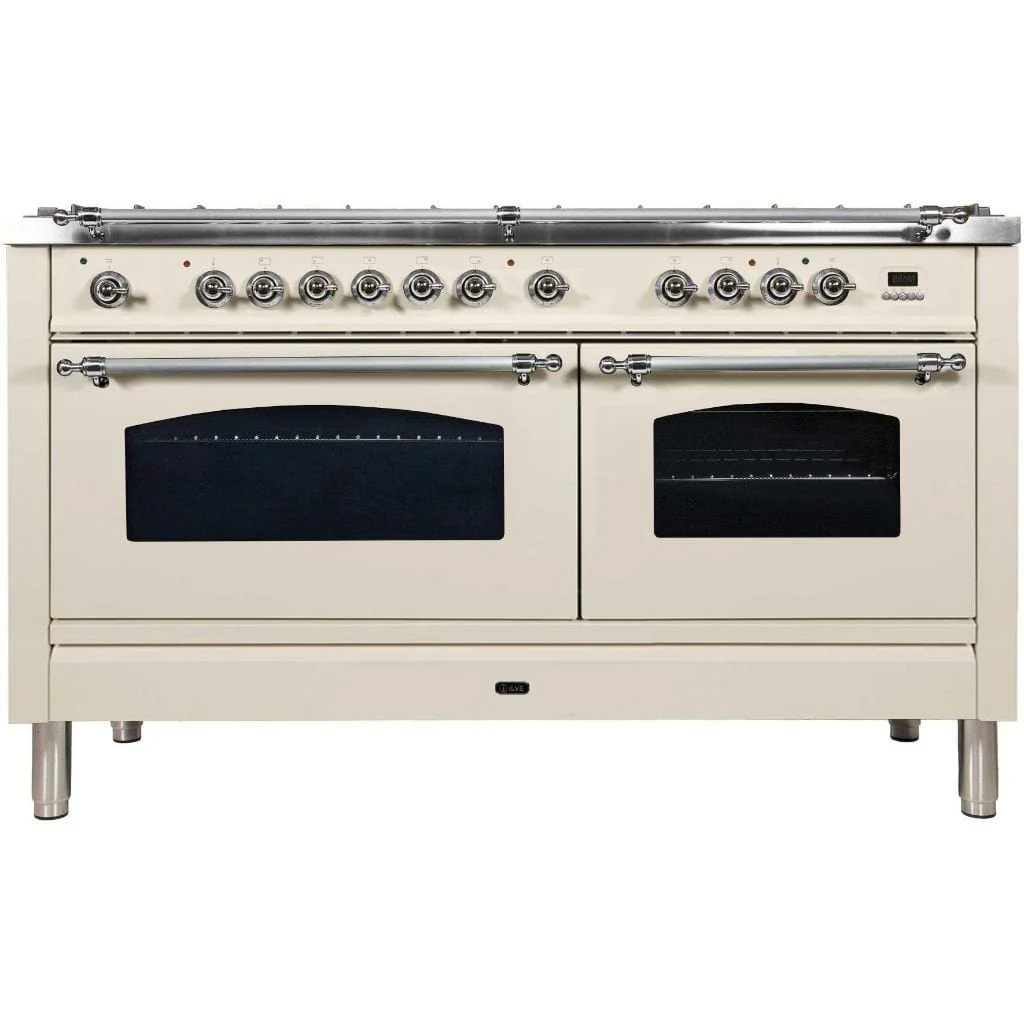 ILVE 60” 8-Burners Nostalgie Series Freestanding Dual Fuel Range with Trim - Image 11