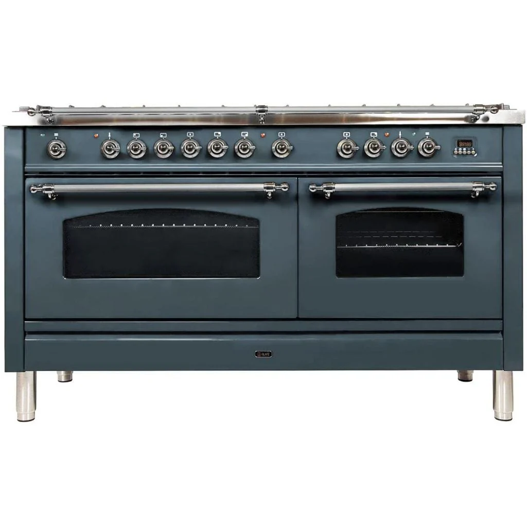 ILVE 60” 8-Burners Nostalgie Series Freestanding Dual Fuel Range with Trim - Image 12