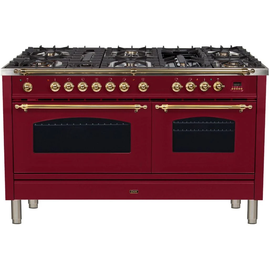 ILVE 60” 8-Burners Nostalgie Series Freestanding Dual Fuel Range with Trim - Image 8