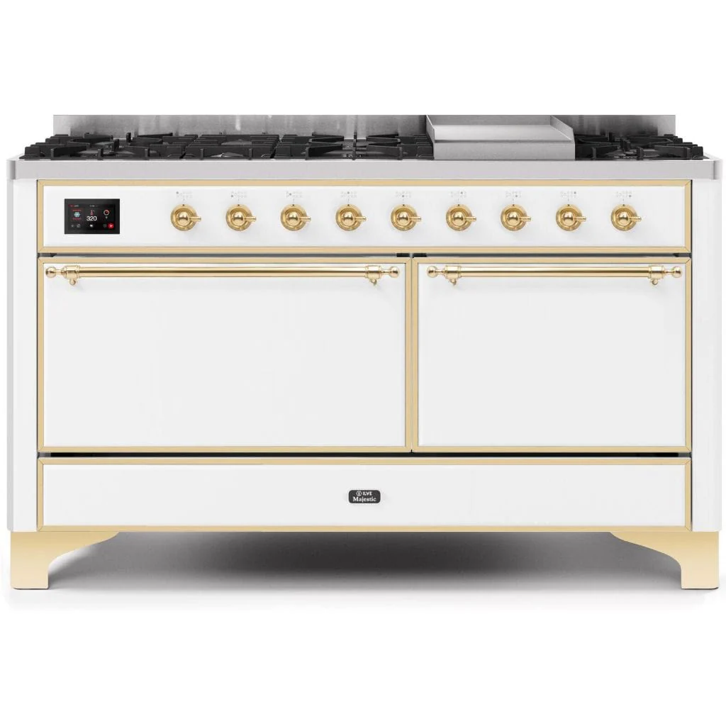 ILVE 60” 9 Sealed Burners Majestic II Series Freestanding Dual Fuel Liquid Propane Range with Trim - Image 12