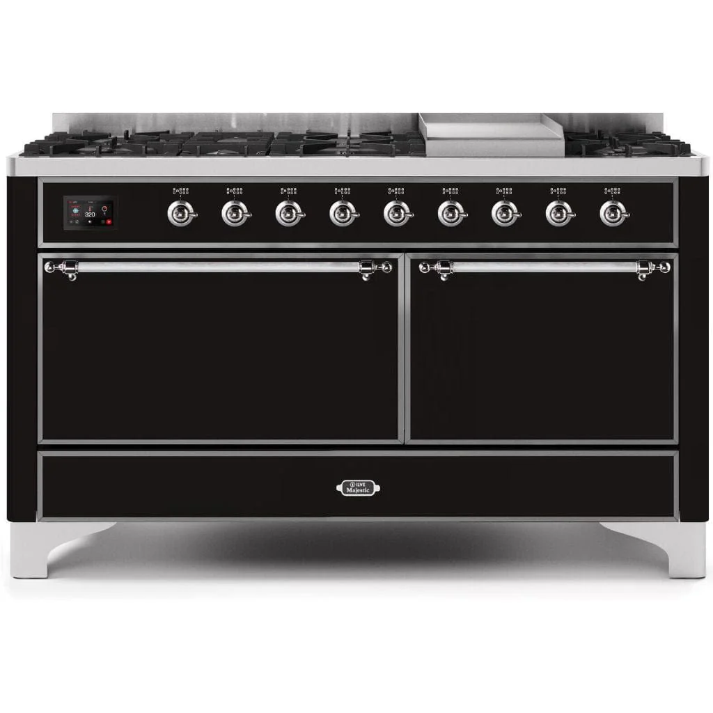 ILVE 60” 9 Sealed Burners Majestic II Series Freestanding Dual Fuel Liquid Propane Range with Trim - Image 55