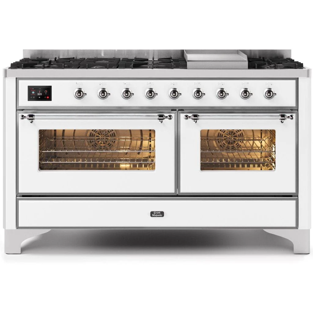 ILVE 60” 9 Sealed Burners Majestic II Series Freestanding Dual Fuel Natural Gas Range with Trim - Image 40