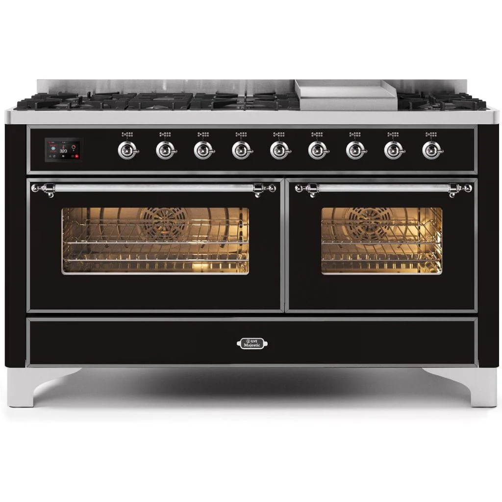 ILVE 60” 9 Sealed Burners Majestic II Series Freestanding Dual Fuel Natural Gas Range with Trim - Image 45