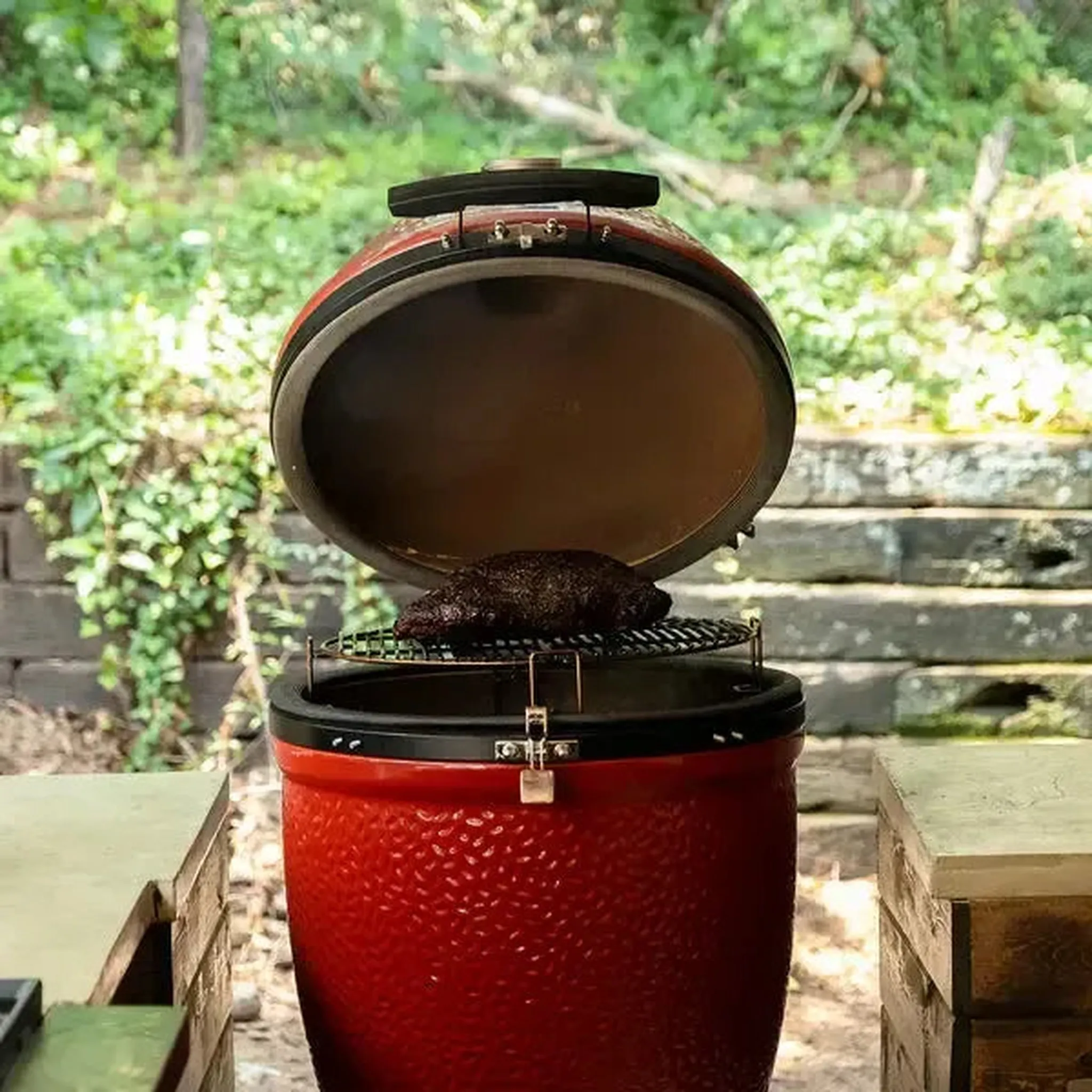 Kamado Joe Classic Joe Series III 18" Red Standalone Ceramic Kamado Charcoal Grill - Image 9