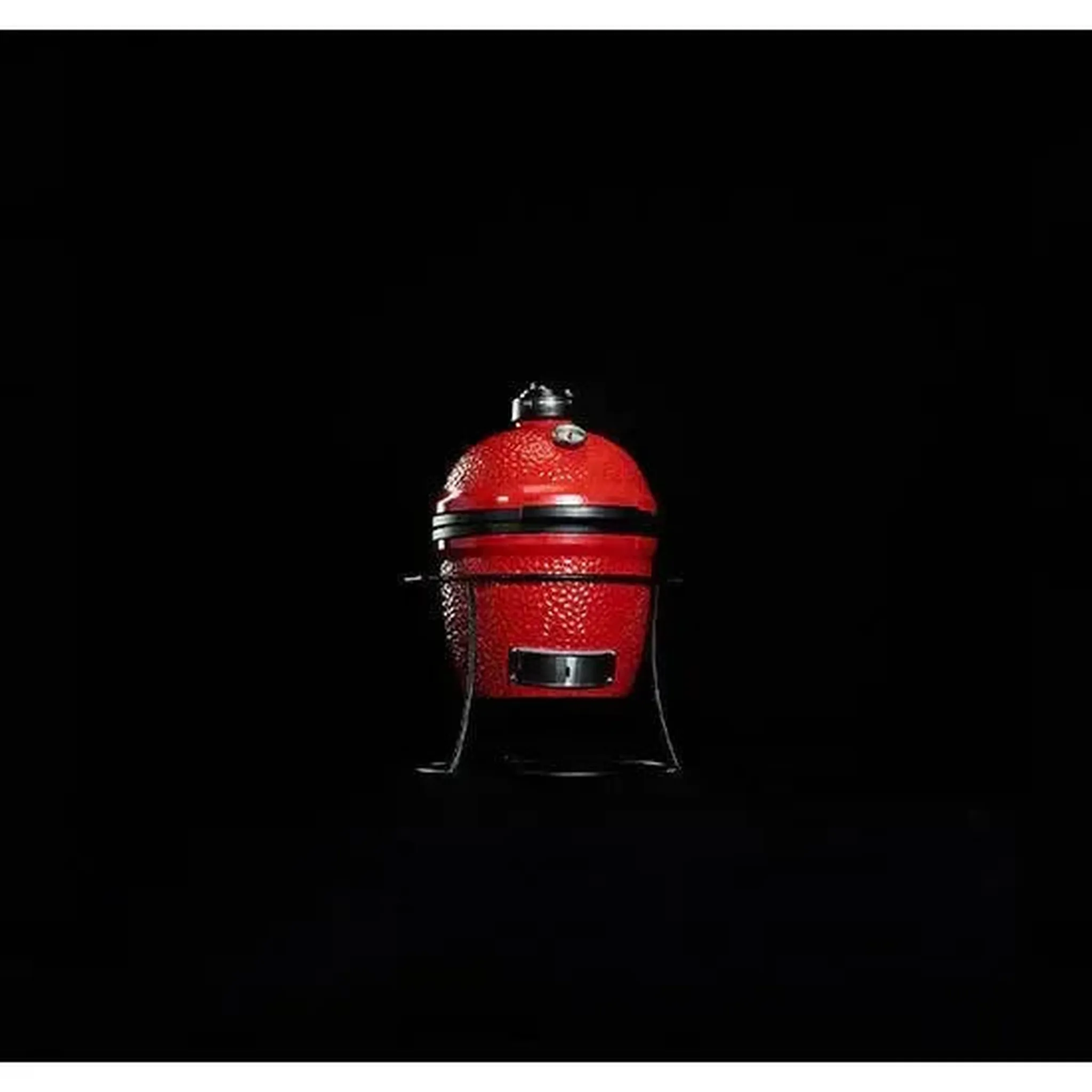 Kamado Joe Joe Jr. 13" Red Ceramic Charcoal Grill On Stand - Image 2