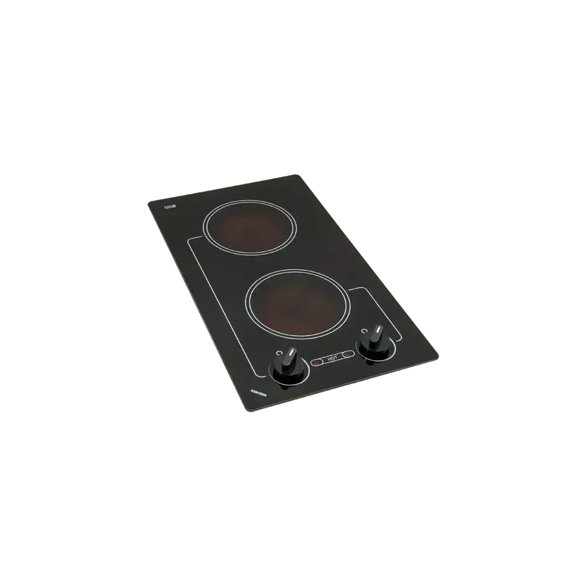 Kenyon Caribbean 21" 2-Burner Black 240V Electric Cooktop With Knob Control - Image 5