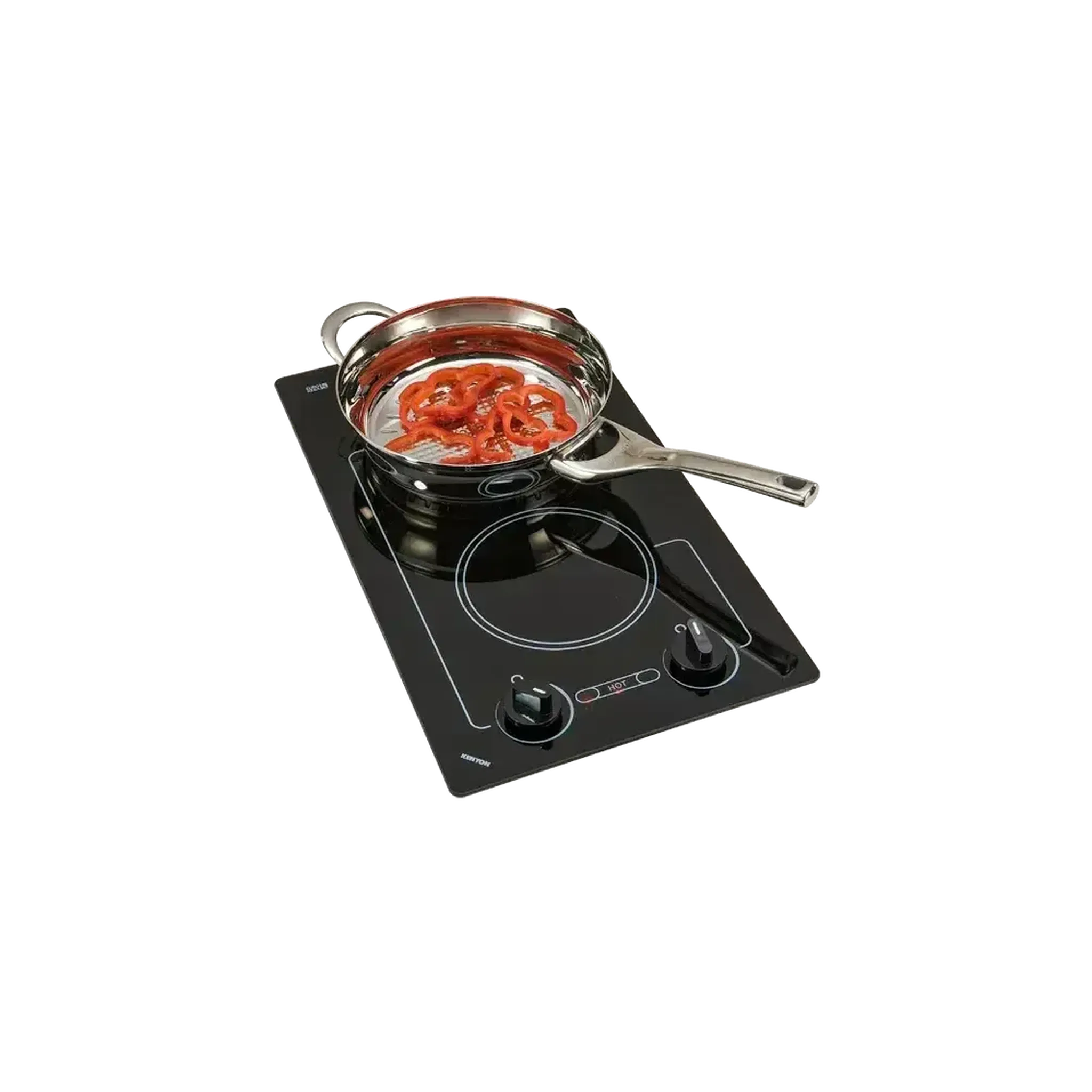 Kenyon Caribbean 21" 2-Burner Black 240V Electric Cooktop With Knob Control - Image 6