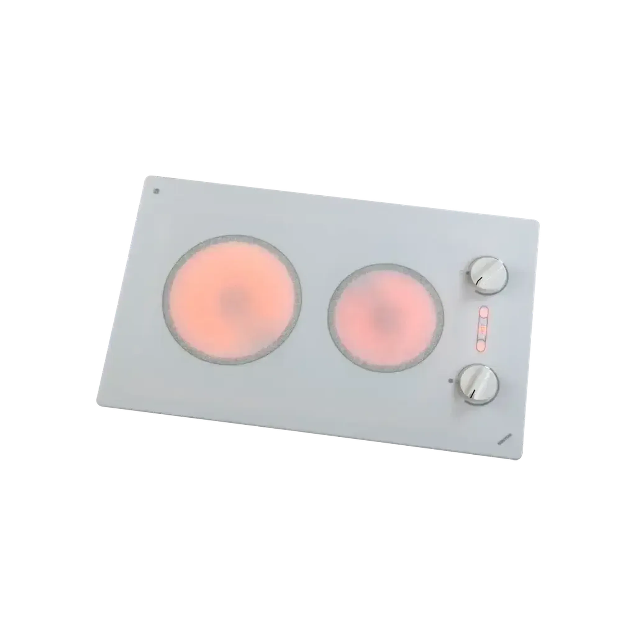 Kenyon Alpine 24" 2-Burner White 120V Large Electric Cooktop With Knob Control - Image 3