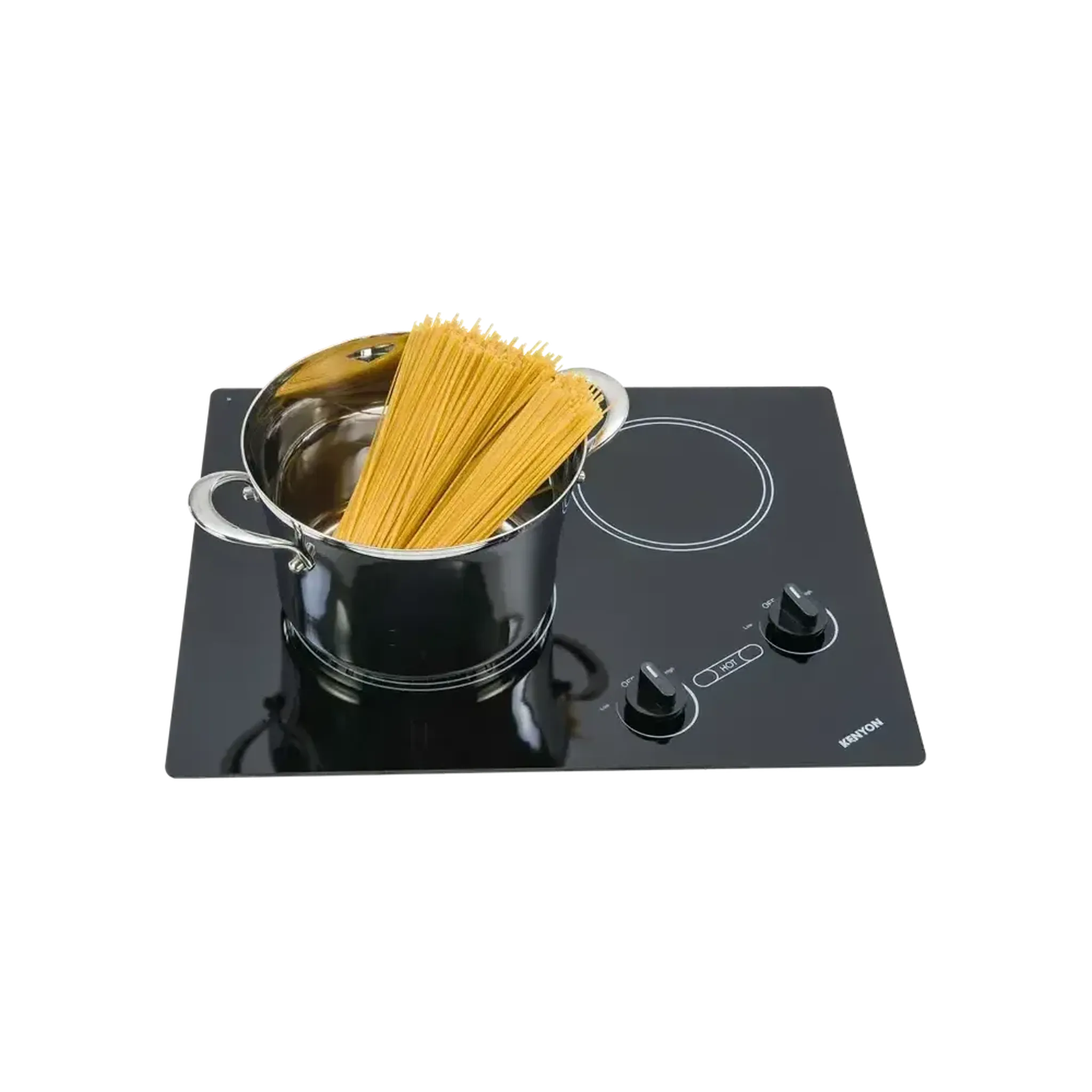 Kenyon Arctic 21" 2-Burner Black 120V XL Electric Cooktop With Knob Control - Image 2