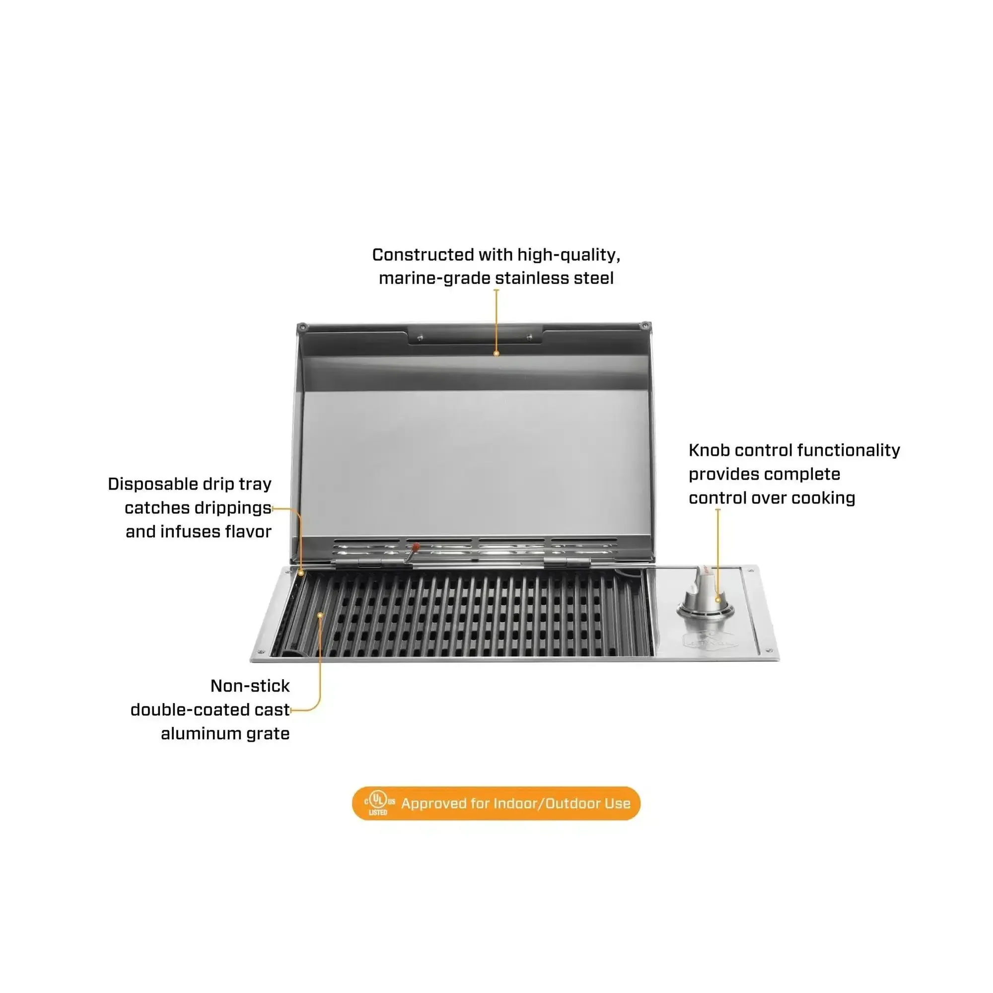 Kenyon City 20" 120V 1-Burner Built-In Electric Grill - Image 3