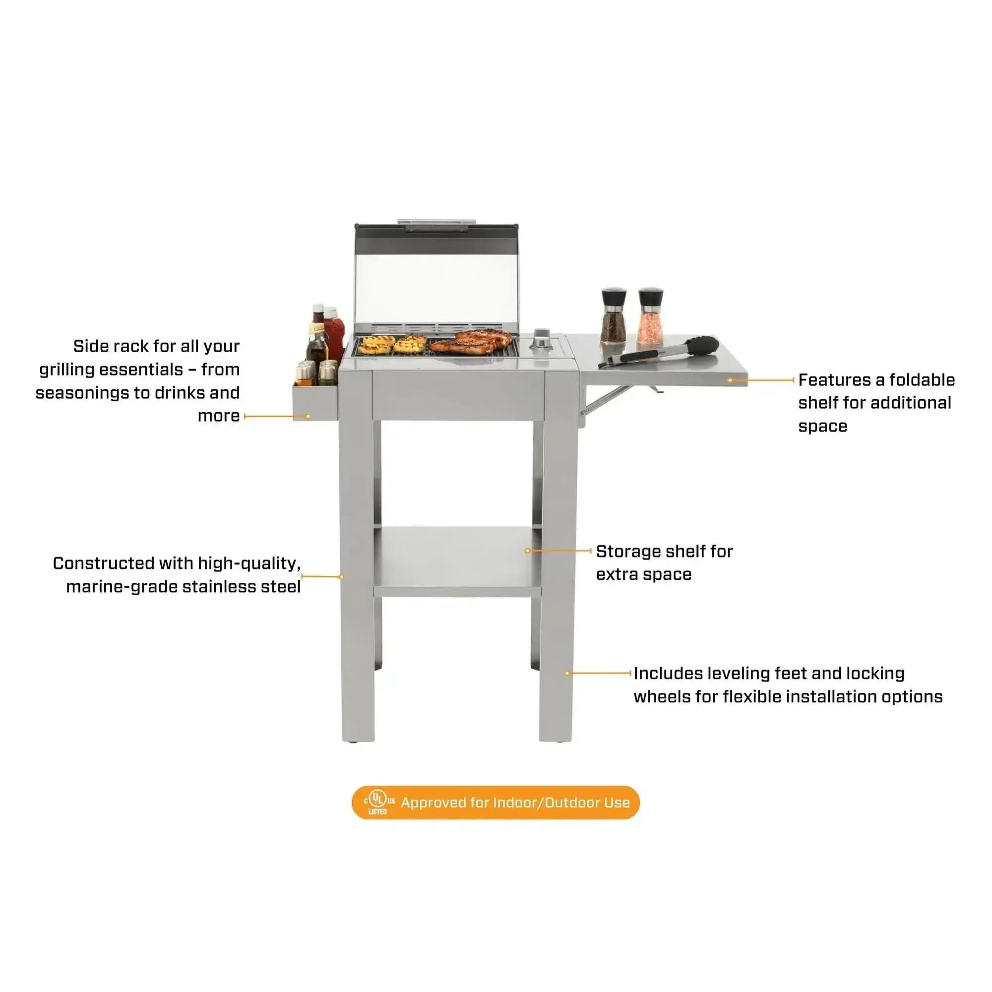 Kenyon City 40" 120V 1-Burner Freestanding Electric Grill - Image 3