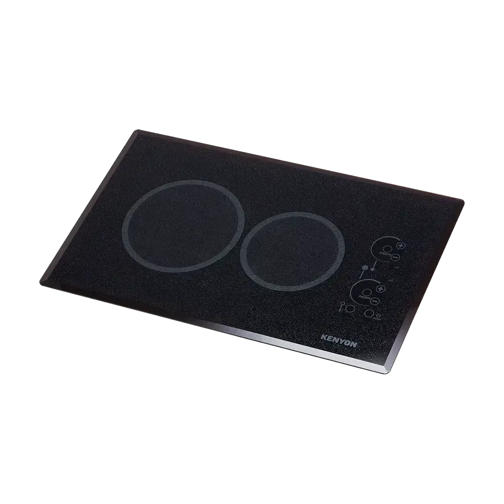 Kenyon Lite-Touch Q 23" 2-Burner Black 208V Large Landscape-Mount Electric Cooktop With Touch Control - Image 2