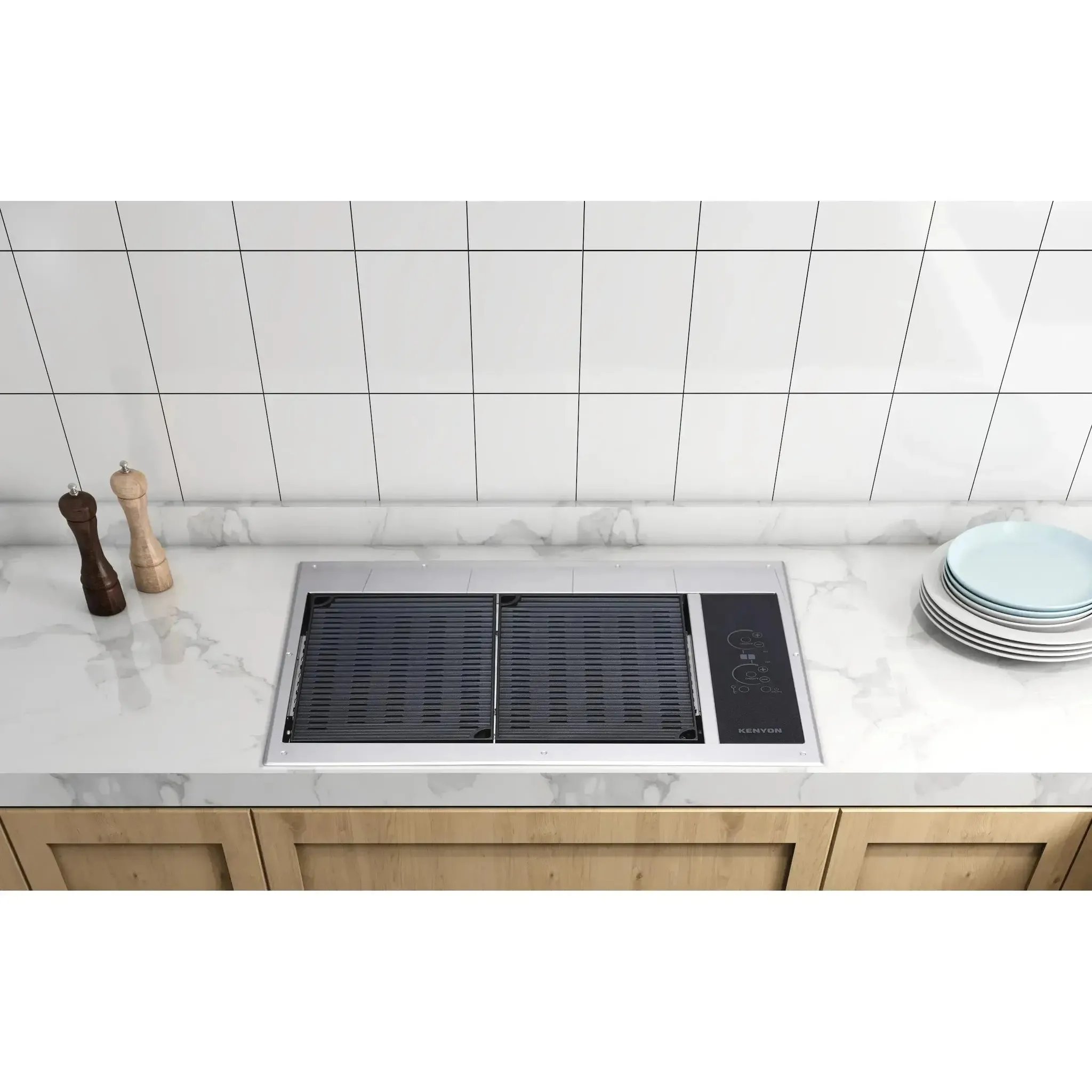 Kenyon Texan 30" 2-Burner Built-In No Lid 208V Electric Grill With Touch Control - Image 4