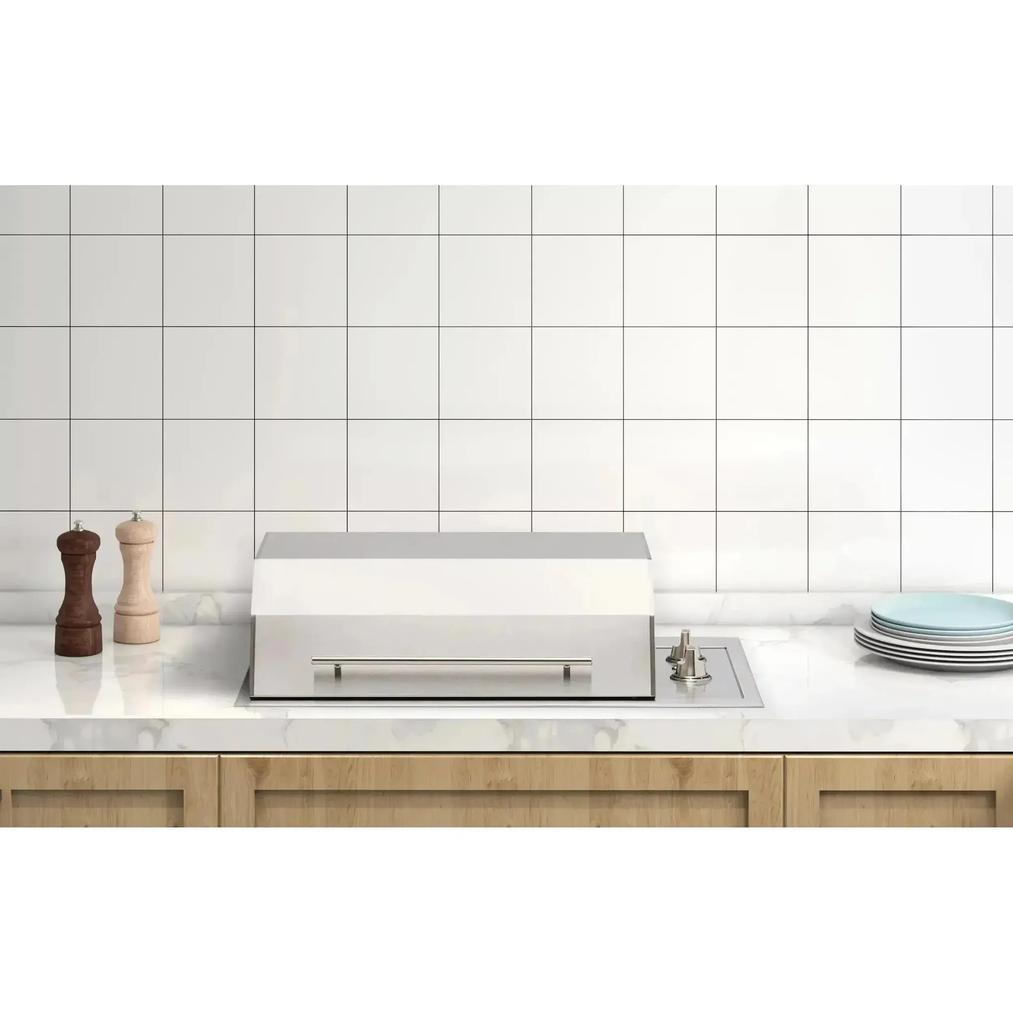 Kenyon Texan 30" 2-Burner Single-Lid Built-In 208V Electric Grill With Knob Control - Image 6