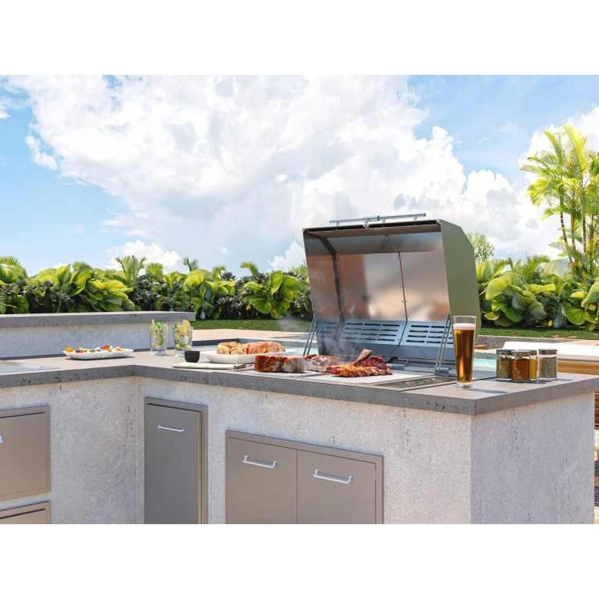 Kenyon Texan 30" 2-Burner Split-Lid Built-In 240V Electric Grill With Touch Control - Image 11