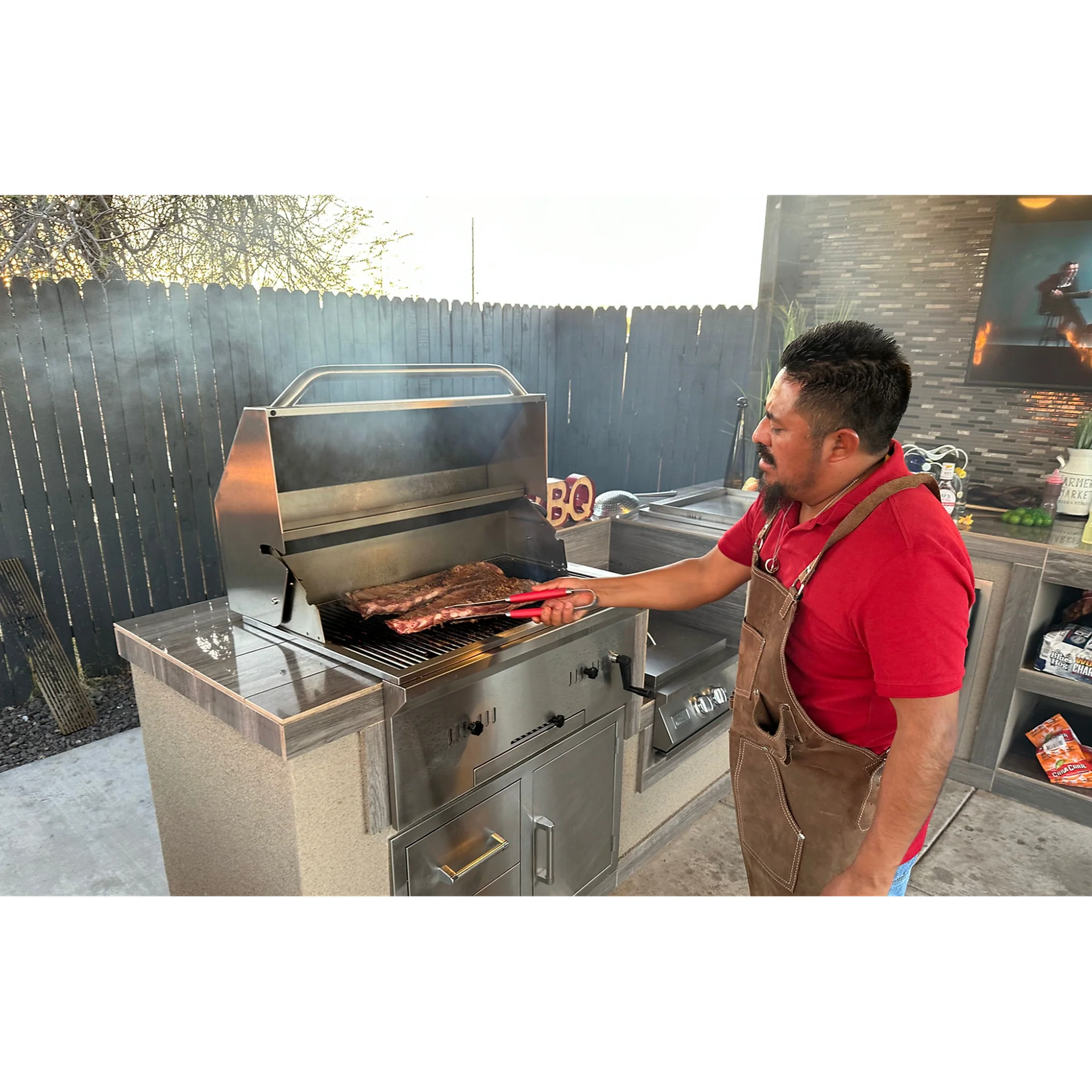 Kokomo 32" Built-in Stainless Steel Charcoal Gas Grill - Image 14
