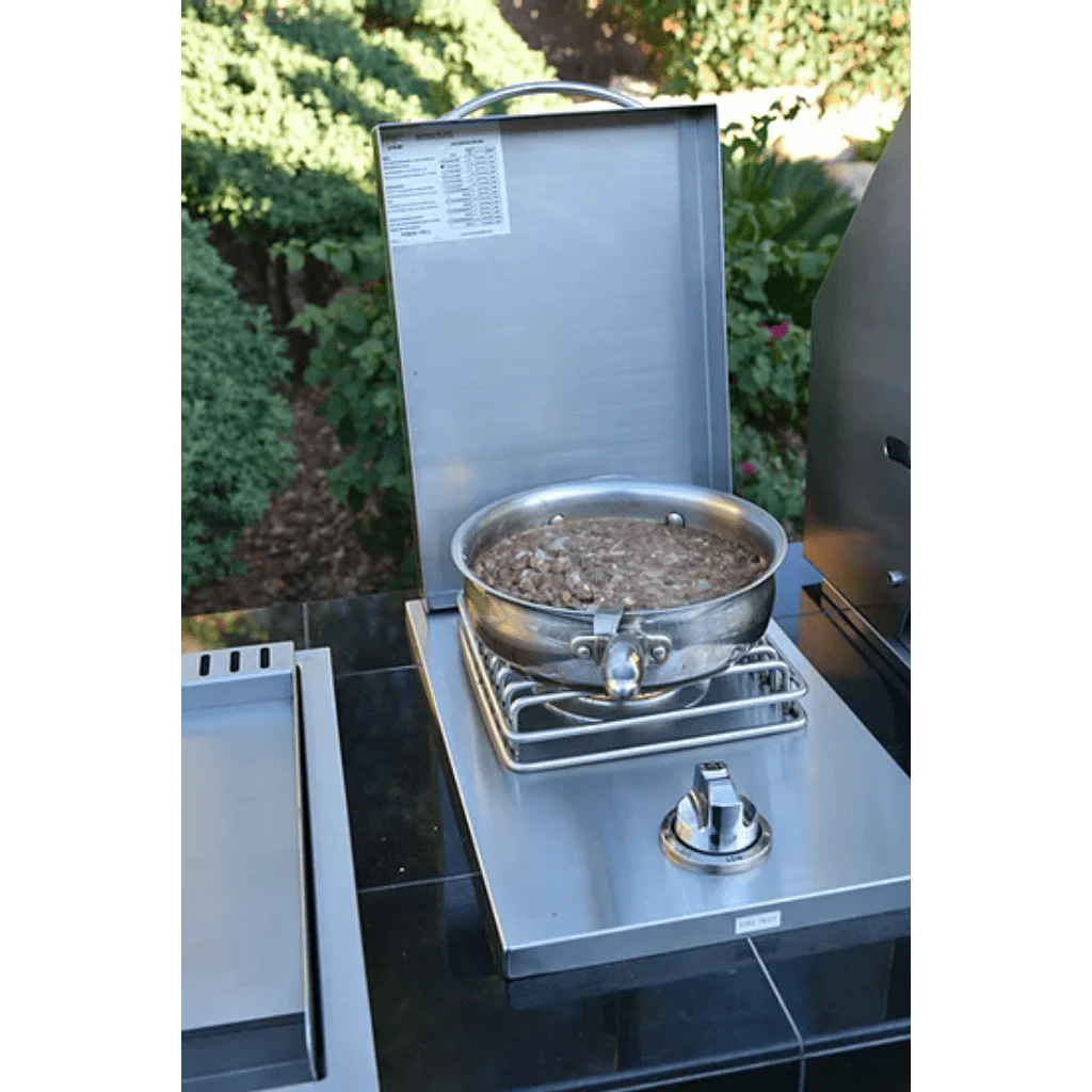 Kokomo Grills 13" Built-in Stainless Steel Liquid Propane Gas Single Side Burner - Image 3