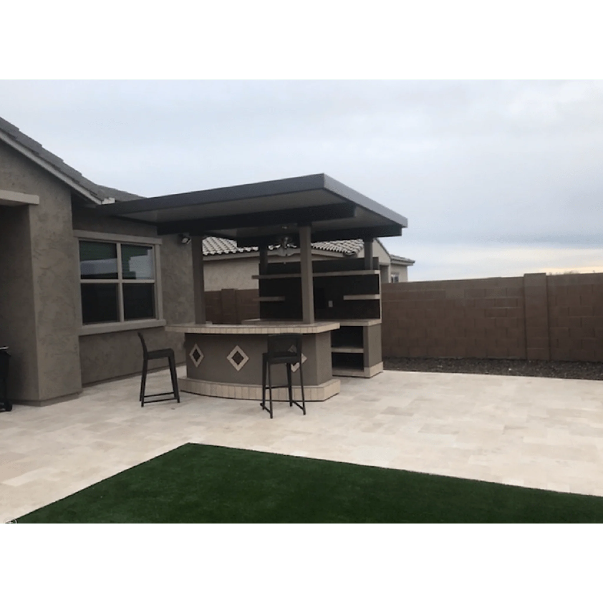 Kokomo Grills Key Largo Natural Gas BBQ Island Outdoor Kitchen With Built-in BBQ Grill With 12 x 14 Patio Cover - Image 2