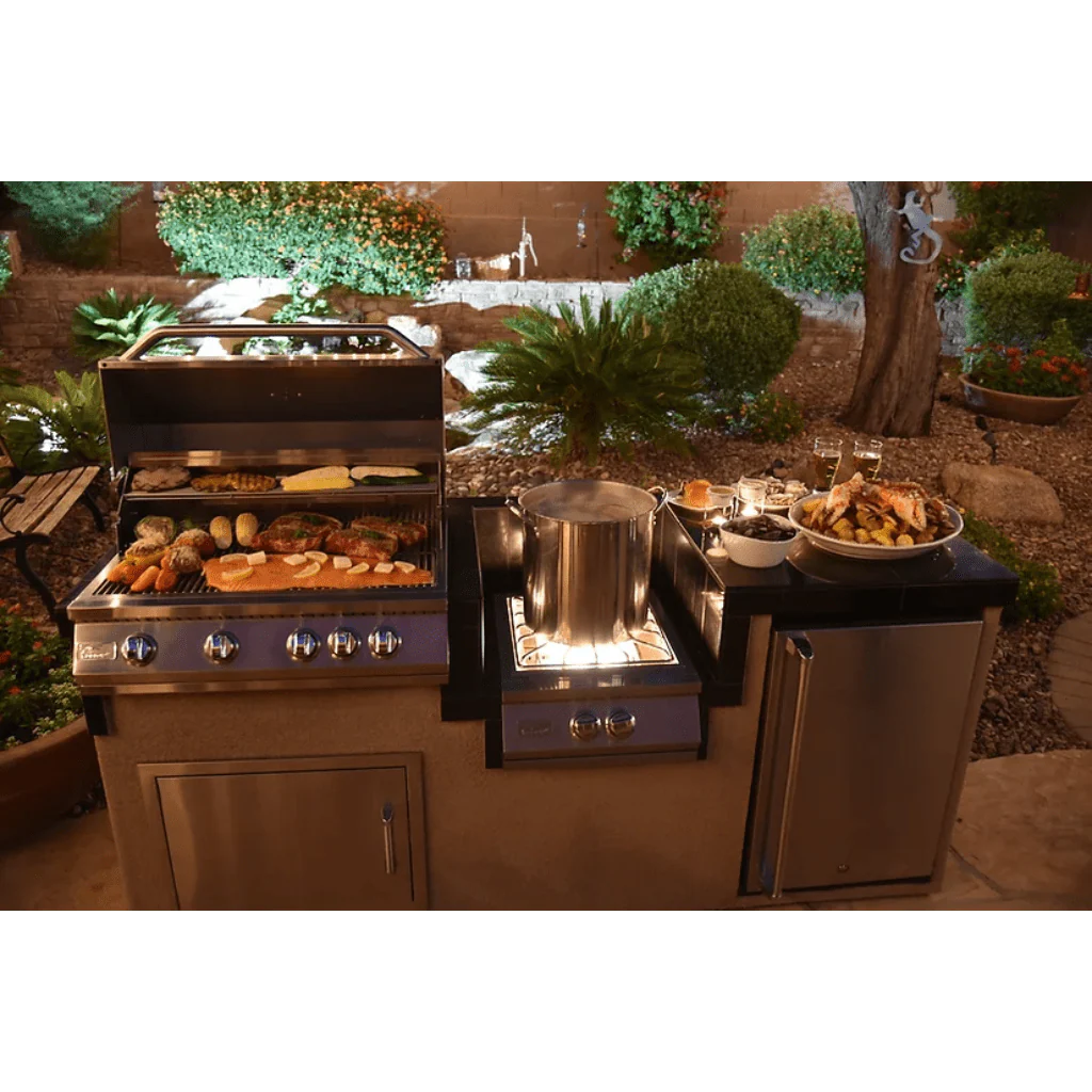 Kokomo Grills Power Burner 7'6" Long Modular Liquid Propane Gas BBQ Island Kitchen Package