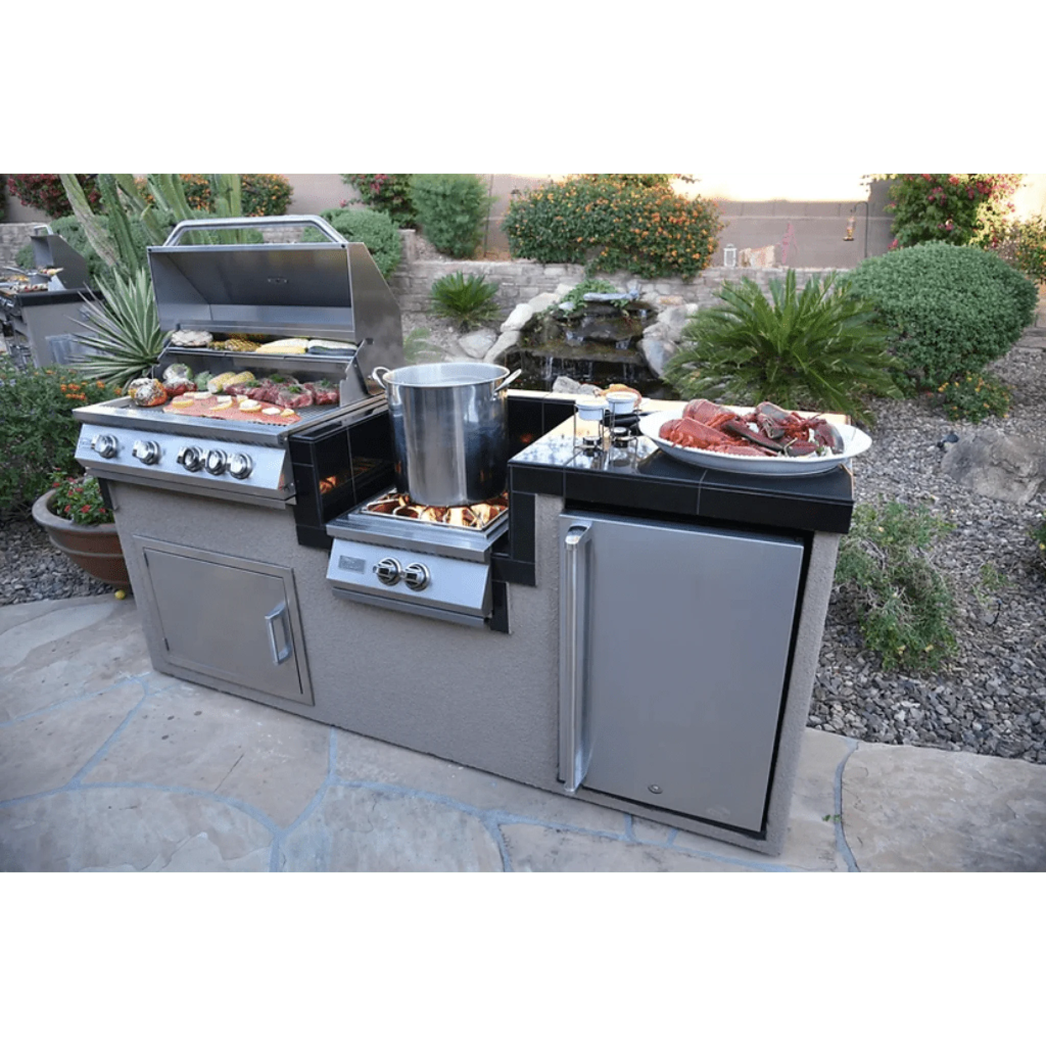 Kokomo Grills Power Burner 7'6" Long Modular Natural Gas BBQ Island Kitchen Package - Image 2