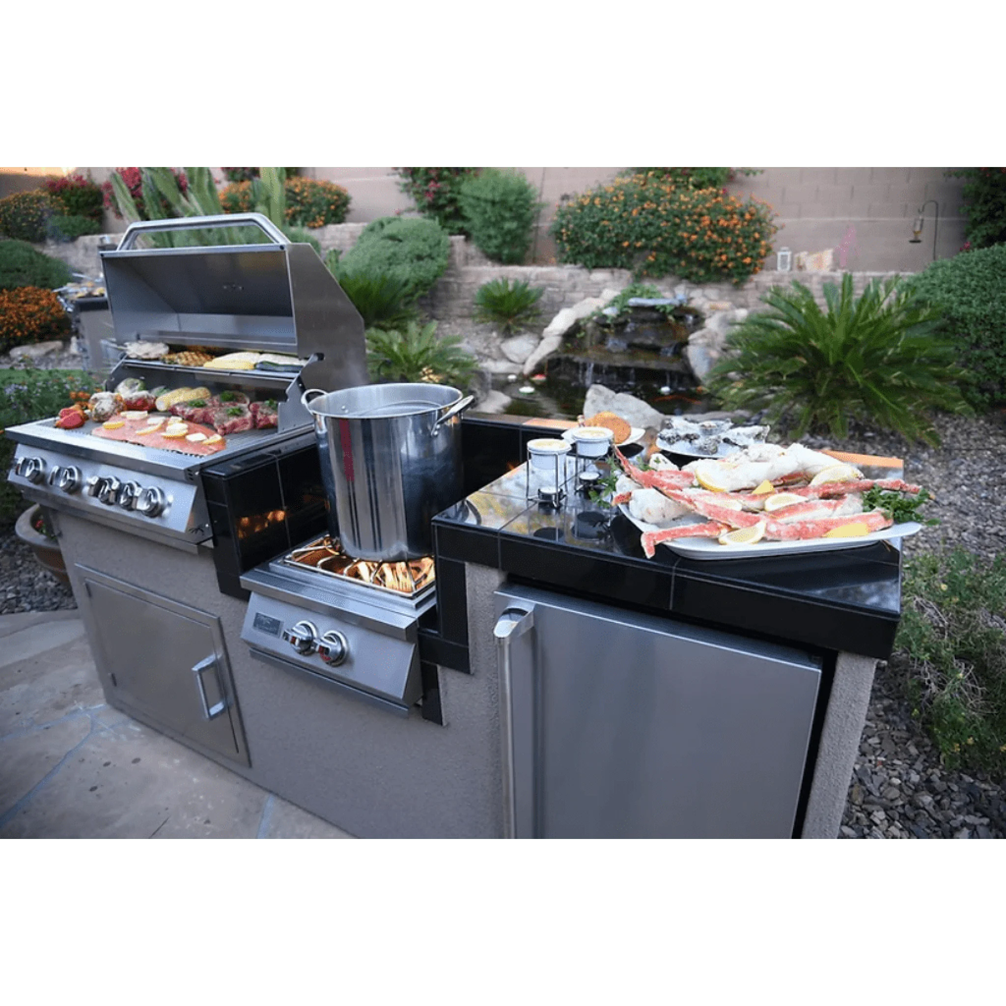 Kokomo Grills Power Burner 7'6" Long Modular Natural Gas BBQ Island Kitchen Package - Image 3