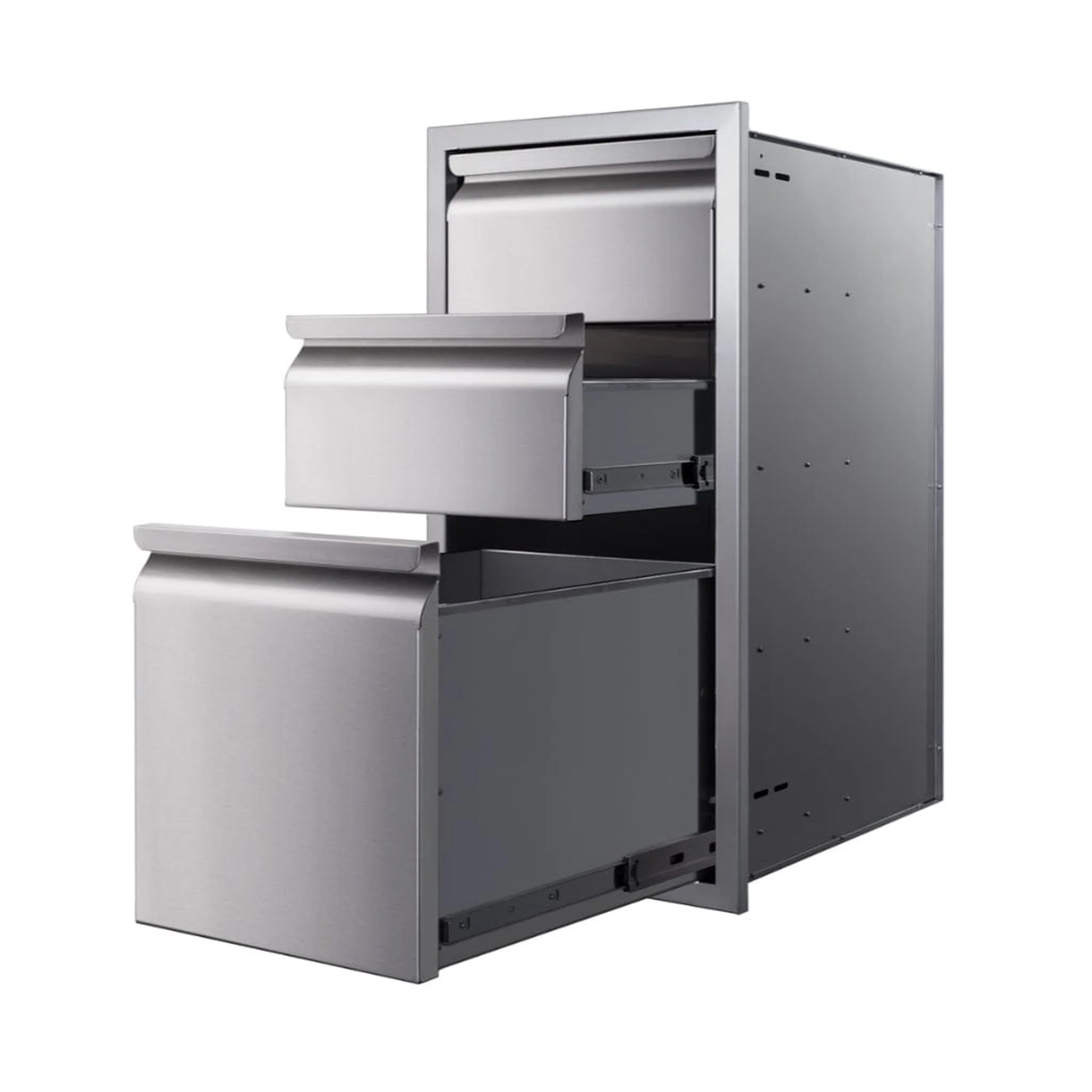 Memphis 15" Triple Access Stainless Steel Drawer Stack - Image 3