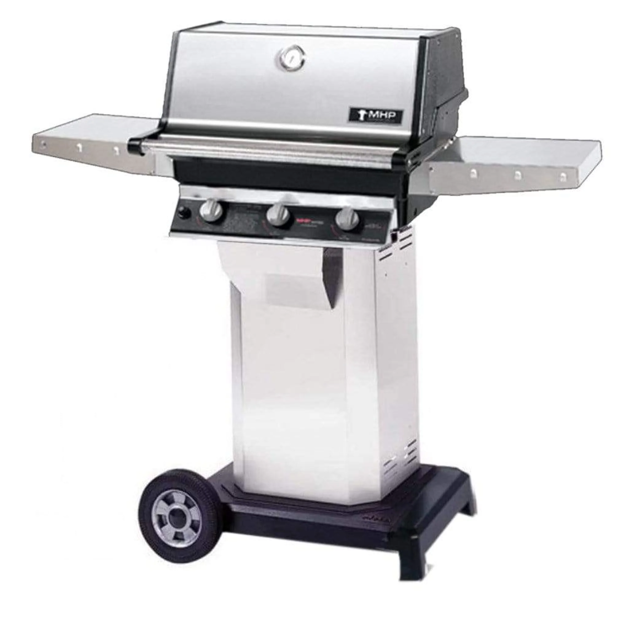 MHP THRG2 Stainless Steel Hybrid Gas Grill Head With 2 Stainless Steel Shelves - Image 3