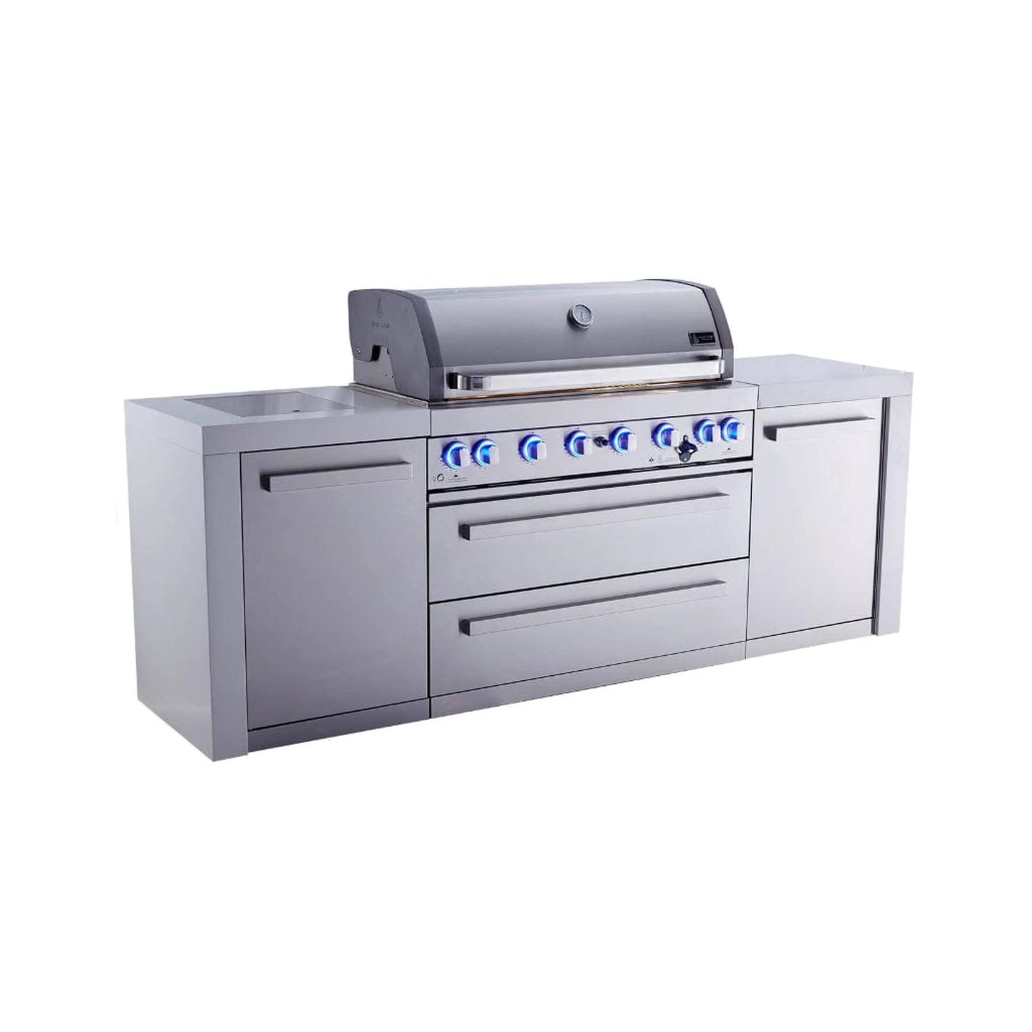 Mont Alpi 805 Gas Island Grill with Infrared Side Burner