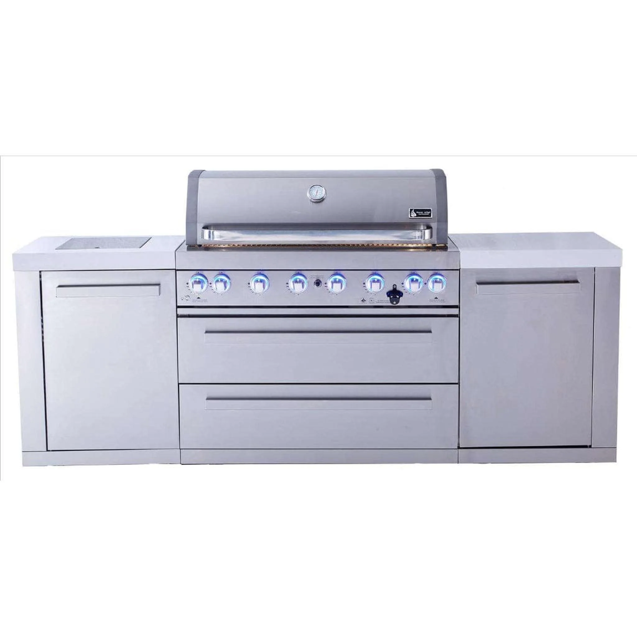 Mont Alpi 805 Gas Island Grill with Infrared Side Burner - Image 2