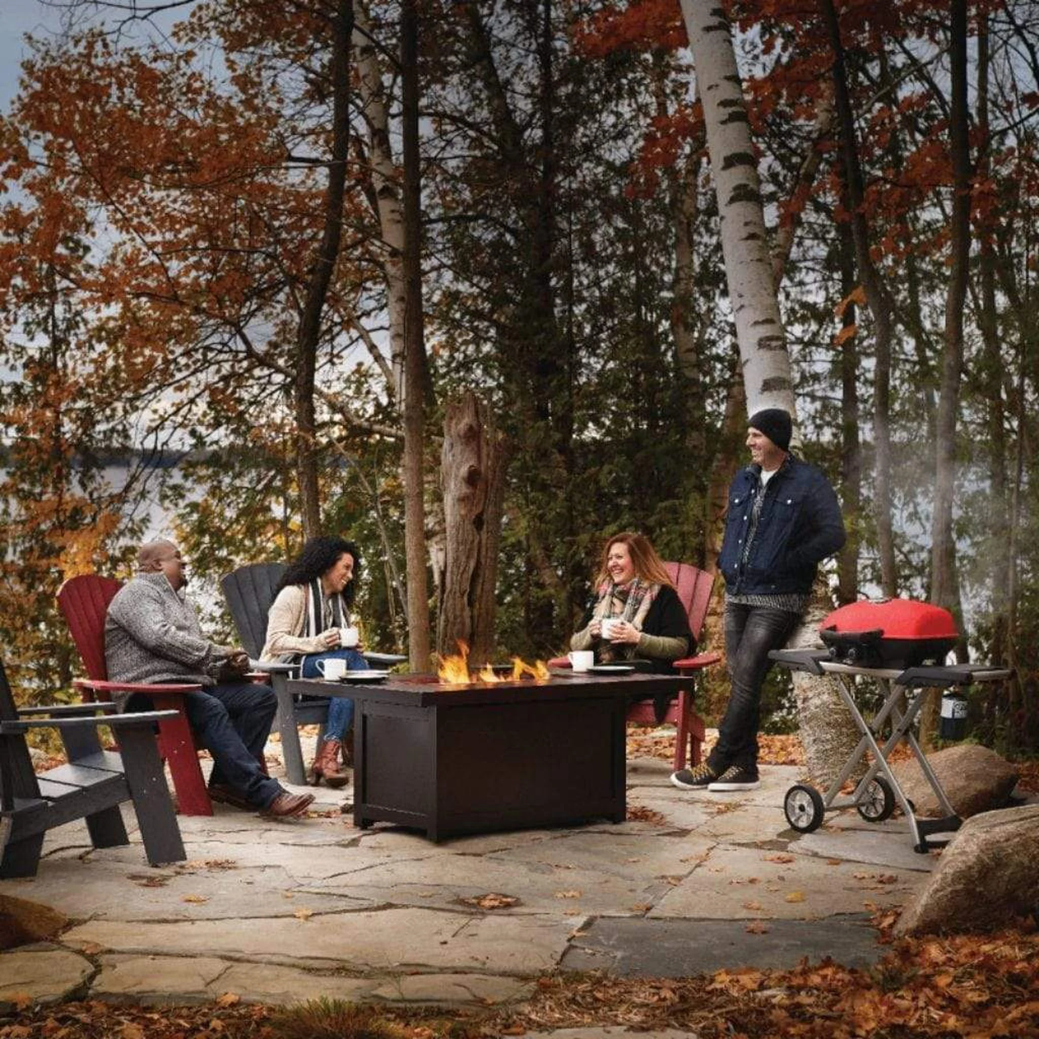 Napoleon 44" TravelQ 285X Portable Freestanding Propane Gas Grill With Griddle - Red - Image 12